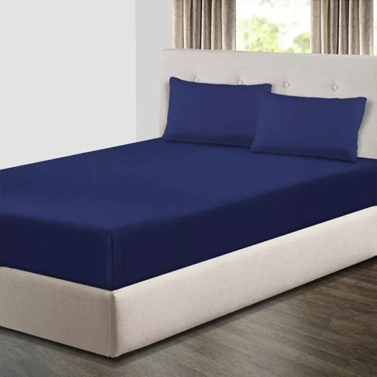 Jersey Bed Fitted – Navy Blue