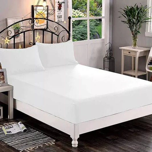 Jersey Bed Fitted – White