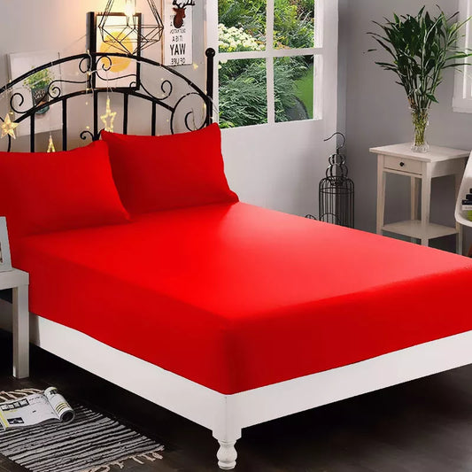 Jersey Bed Fitted - Red