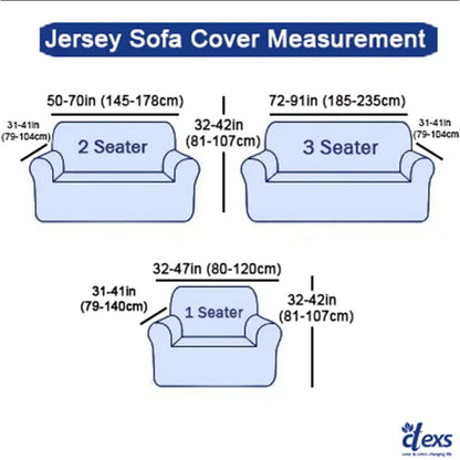 Jersey Sofa Cover - Beigh