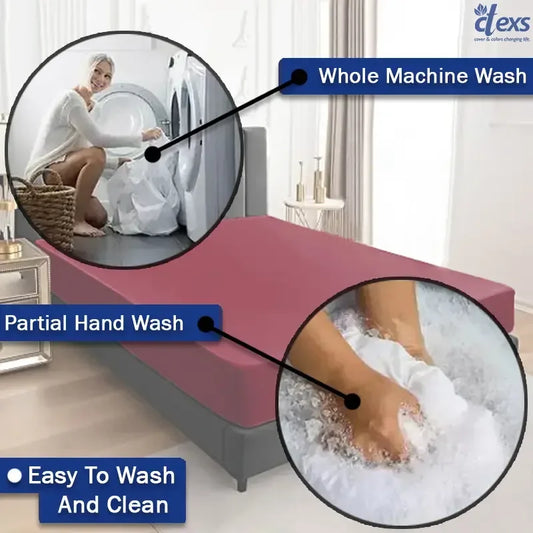 Waterproof Mattress Protector Covers - Maroon - Ctexs