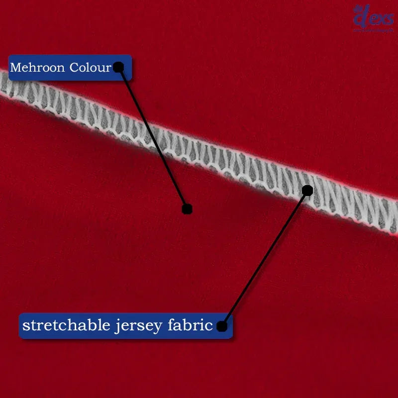 L Shape Jersey Sofa Cover - Mehroon - Ctexs