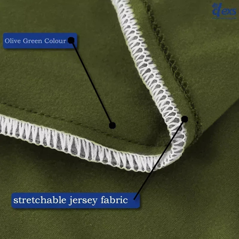 Jersey Sofa Cover - Olive Green