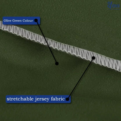 L Shape Jersey Sofa Cover - Olive Green - Ctexs