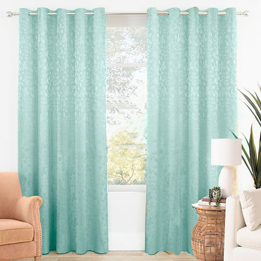 Premium Jacquard Curtain Sea Green