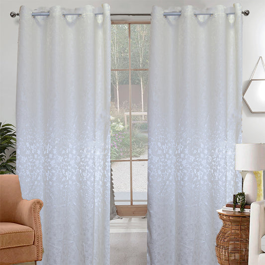 Premium Jacquard Curtain White