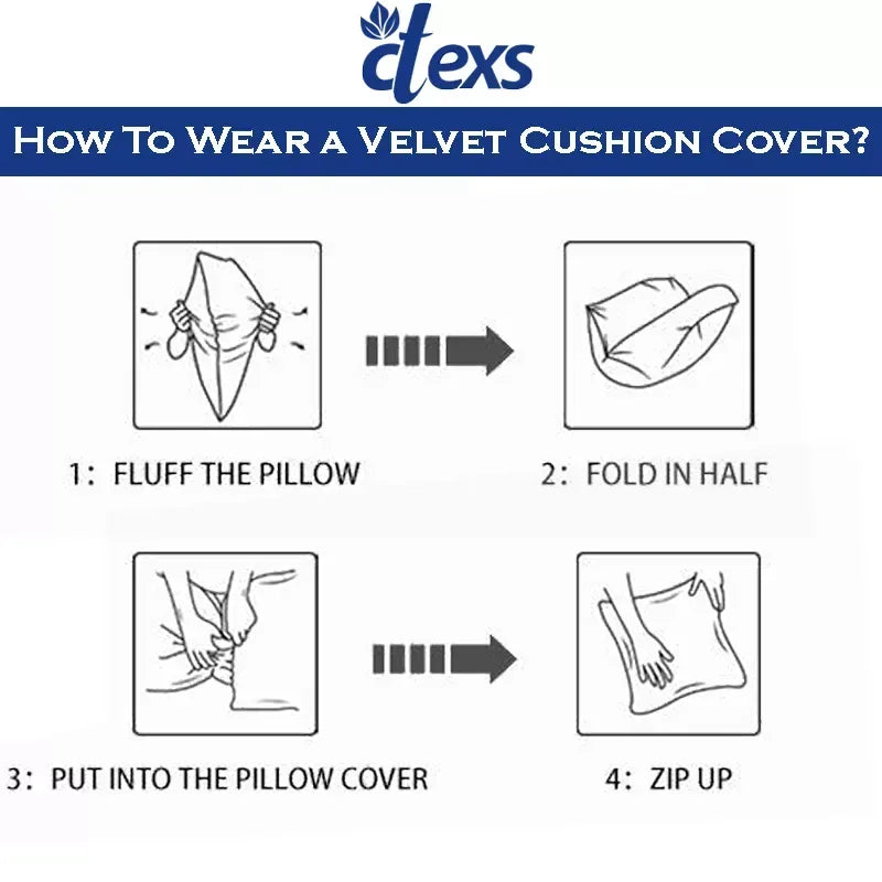 Premium Velvet Cushion Covers - Maroon - Ctexs