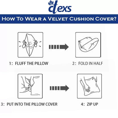 Premium Velvet Cushion Covers - Maroon - Ctexs