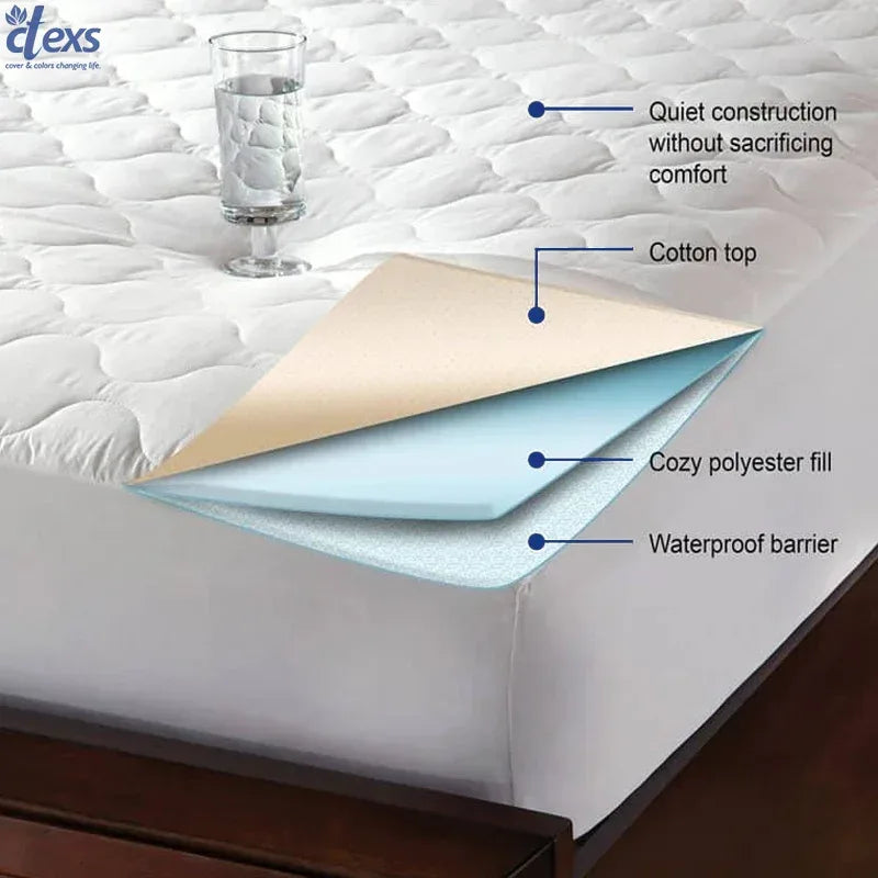 Waterproof Quilted Mattress Protector Cover - Ctexs