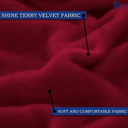 L-Shape Terry Stretchable Sofa Covers | Mehroon - Ctexs