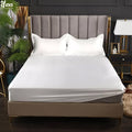 Silk Bed Fitted Sheet - White