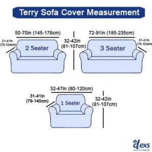 Terry Stretchable Sofa Covers | Aqua Green - Ctexs