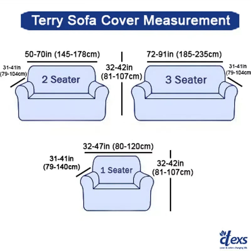 Terry Stretchable Sofa Covers | Camel Brown - Ctexs