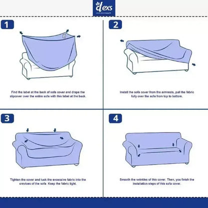 Terry Stretchable Sofa Covers | Grey - Ctexs