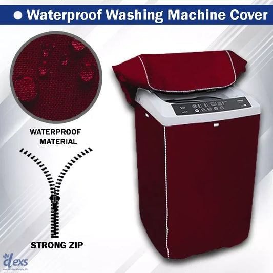 Waterproof Washing Machine Cover - Mehroon - Ctexs