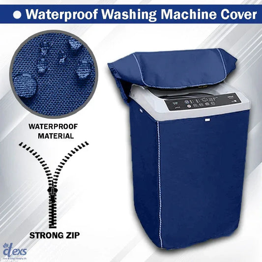 Waterproof Washing Machine Cover - Navy Blue - Ctexs