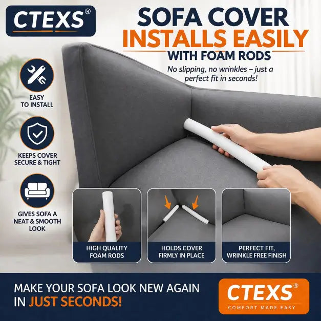 Premium Foam Sticks for Sofa Covers - Perfect Fit Guaranteed