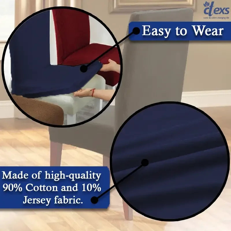 Dining Chair Covers - Navy Blue