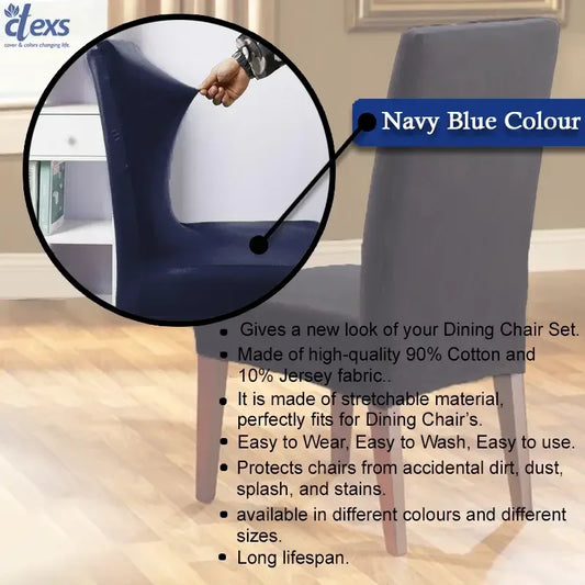 Dining Chair Covers - Navy Blue