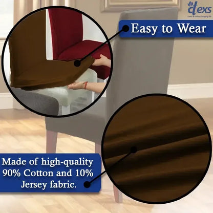 Dining Chair Covers - Dark Brown