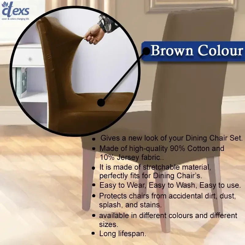 Dining Chair Covers - Dark Brown