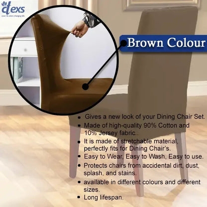 Dining Chair Covers - Dark Brown