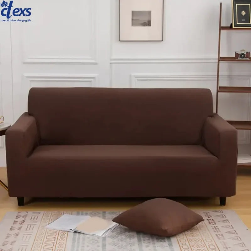 Jersey Sofa Cover - Dark Brown