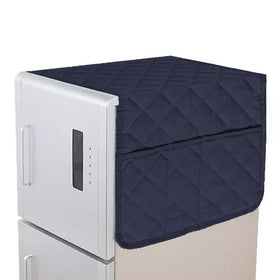 Quilted Fridge Cover With Pocket | Navy Blue - Ctexs
