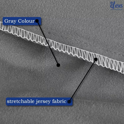 L Shape Jersey Sofa Cover - Grey - Ctexs