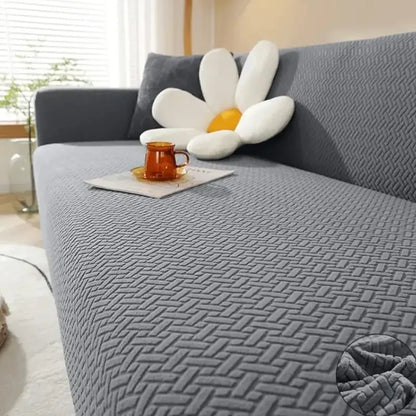 Stripe Jacquard Sofa Cover - Grey - Ctexs