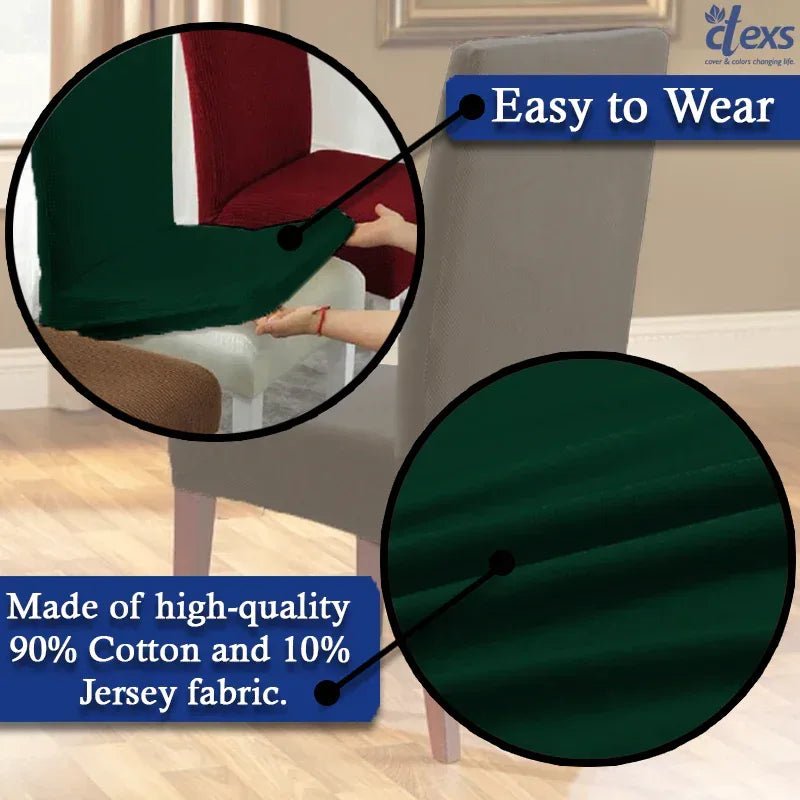 Dining Chair Covers - Dark Green