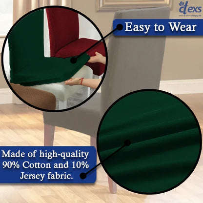 Dining Chair Covers - Dark Green