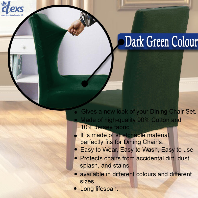 Dining Chair Covers - Dark Green