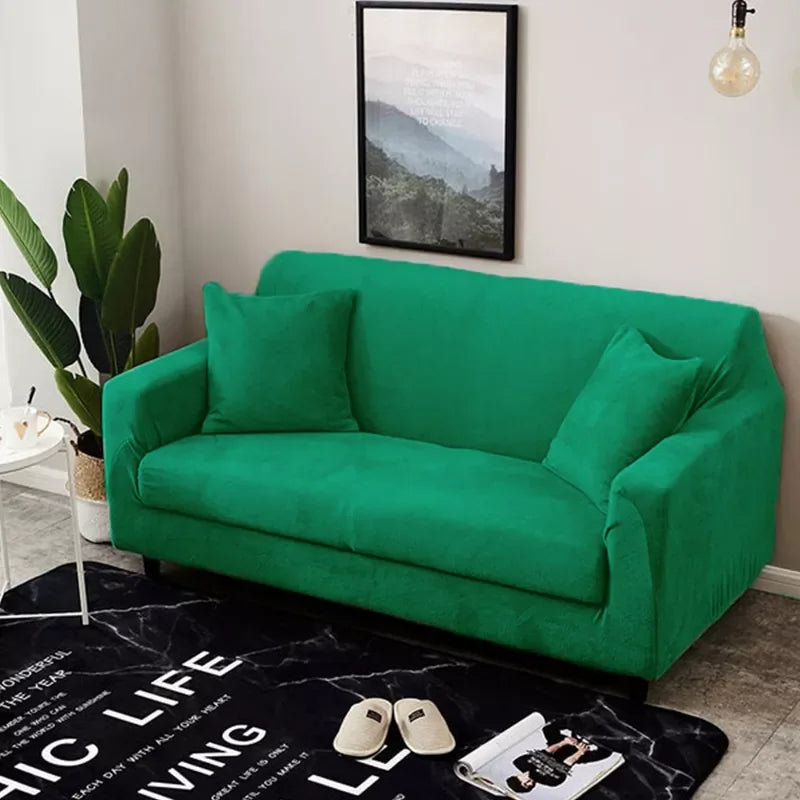 Terry Stretchable Sofa Covers | Aqua Green - Ctexs