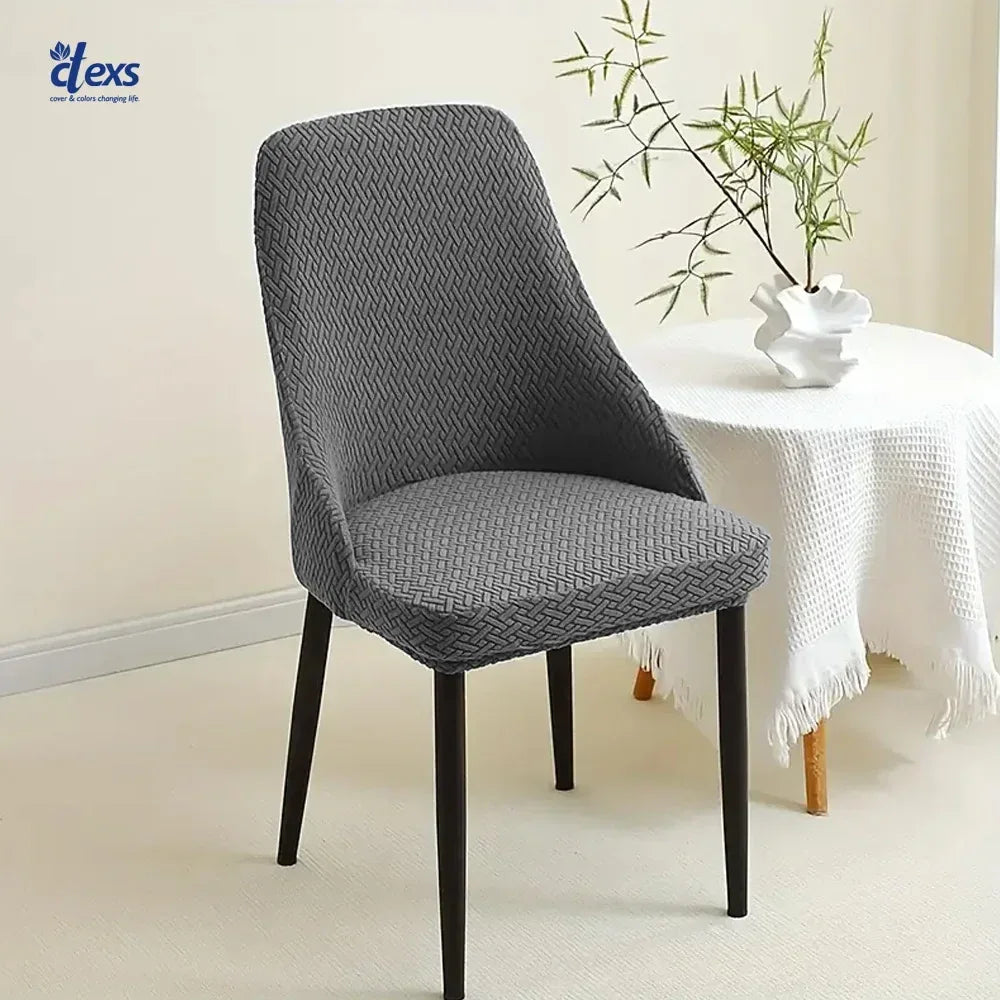 Stripe Jacquard Turkish Chair Cover - Grey - Ctexs