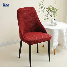 Stripe Jacquard Turkish Chair Cover - Mehroon - Ctexs