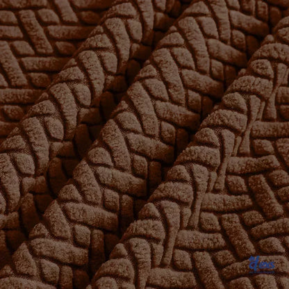 Stripe Jacquard Turkish Chair Cover - Dark Brown - Ctexs