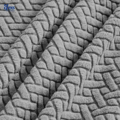 Stripe Jacquard Turkish Chair Cover - Grey - Ctexs