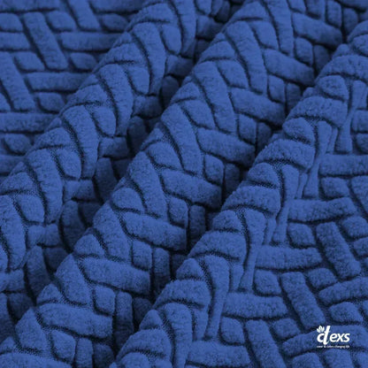 Stripe Jacquard Turkish Chair Cover - Navy Blue - Ctexs