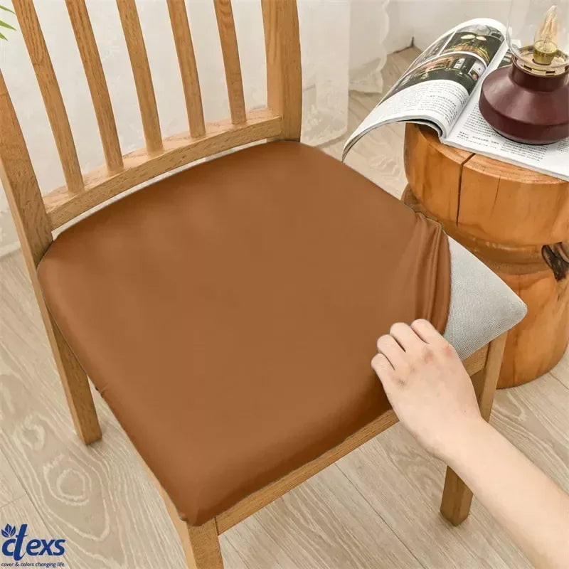 Dining Chair Seat Covers - Camel Brown
