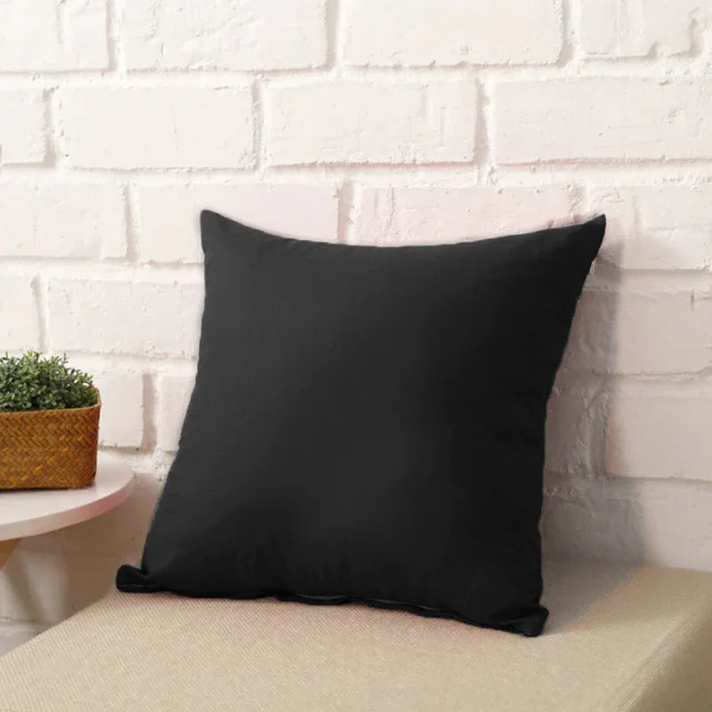 Premium jersey Cushion Covers - Jet Black - Ctexs