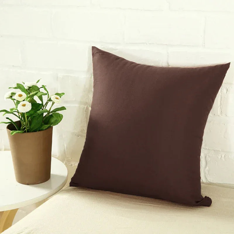 Premium jersey Cushion Covers - Dark Brown - Ctexs