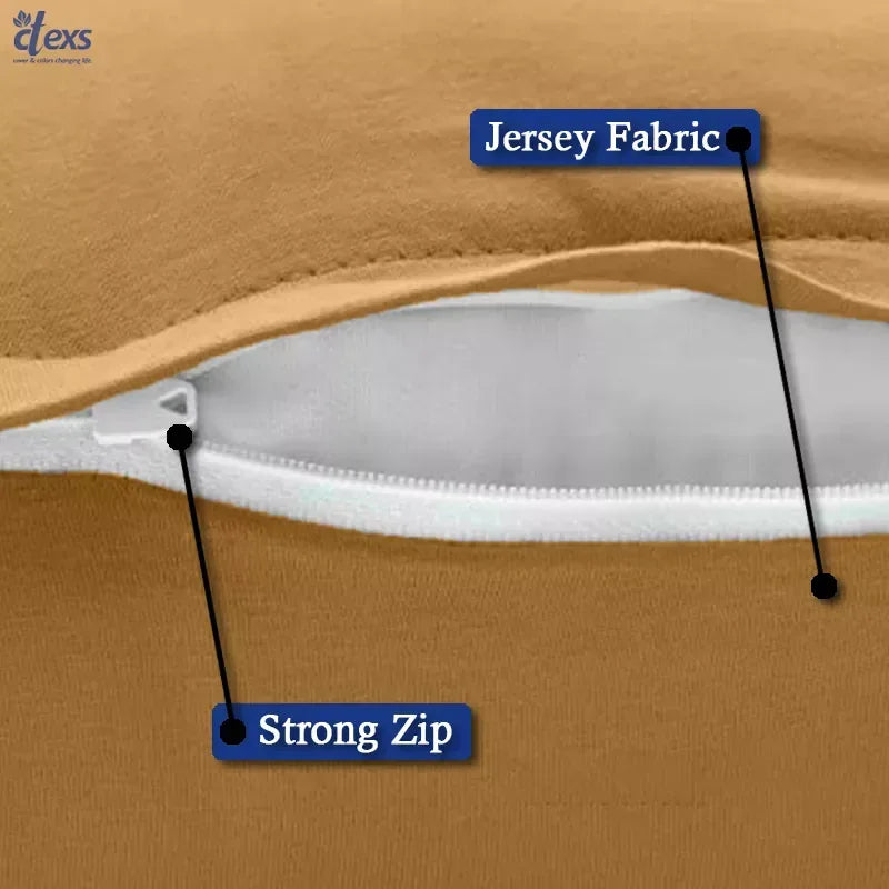 Premium jersey Cushion Covers - Camel - Ctexs
