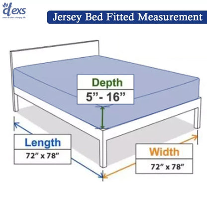 Jersey Fitted Sheet – 100% Cotton Stretchable Bed Sheet - Black