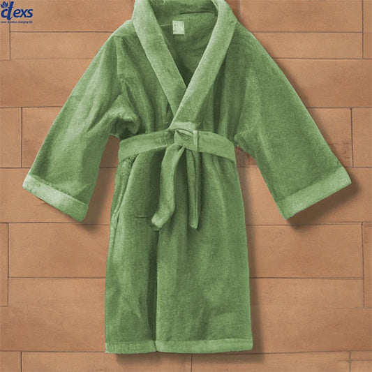 Fluffy Kids Bathrobe - Mint