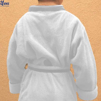 Fluffy Kids Bathrobe - White