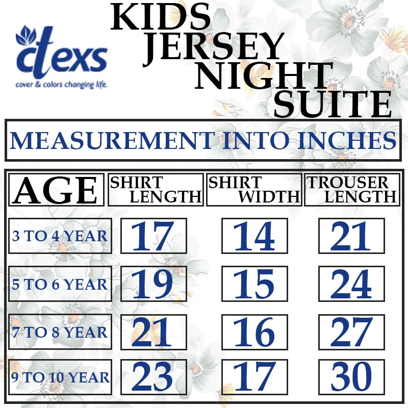 Kids Jersey Night Suite - Blue Roll-up