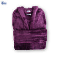 Kids Soft Velvet Bathrobe - Purple