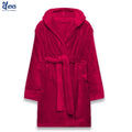 Kids Soft Velvet Bathrobe - Mehroon