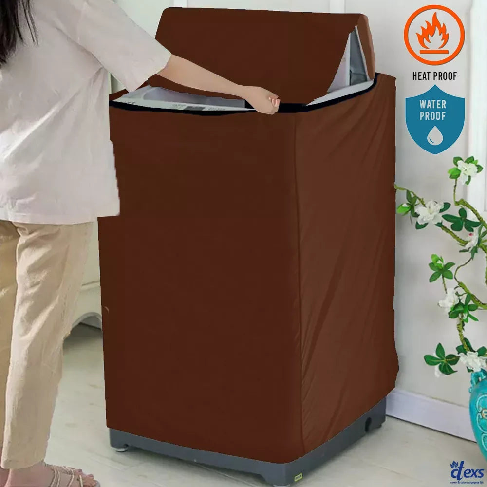 Waterproof Washing Machine Cover - Dark Brown - Ctexs